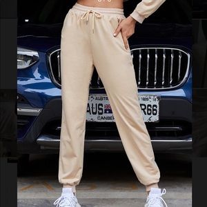 Shein Beige Joggers (Size S)